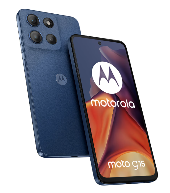 Telefon MOTOROLA Moto G15, 128GB, 8GB RAM, Dual SIM, Sea Blue